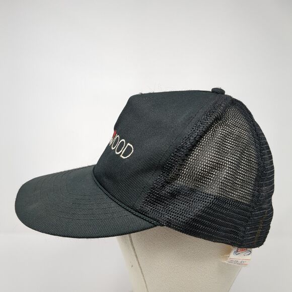 Kenwood Snapback Trucker Hat Black OS Adjustable Embroidered Mesh Back Otto - Picture 3 of 9